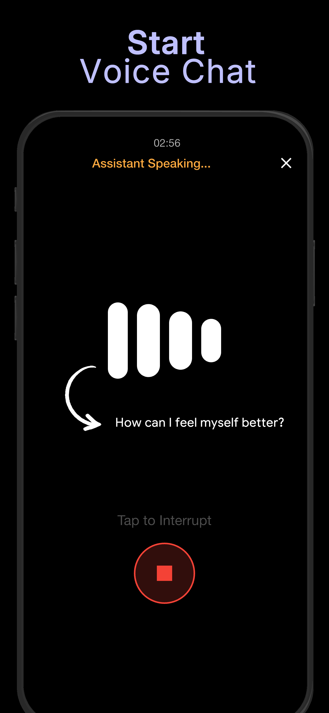 Super Geno AI voice chat screen